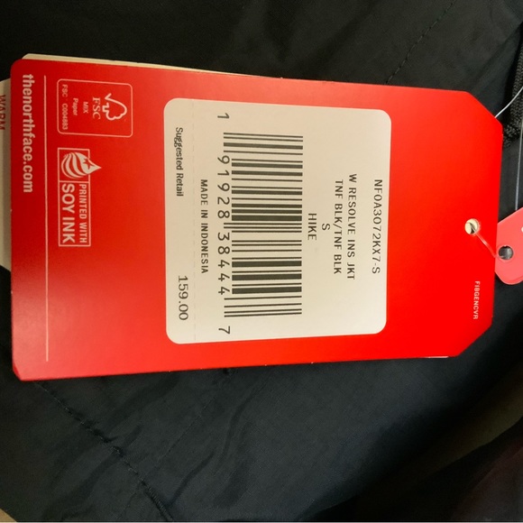 New The North Face Women's Small Resolve Insulated Jacket - TNF Black & TNF - Picture 3 of 5